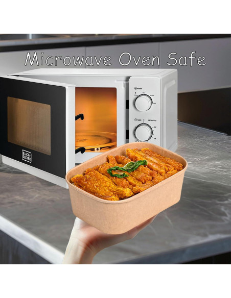 Paquete de 50 Cuencos Desechables FISDEN 25 OZ con Tapas