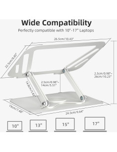 Soporte para Laptop Ajustable Suptek 11-17" Plegable 360 2