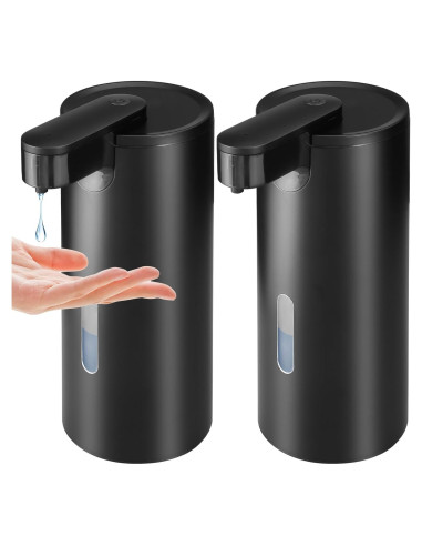 Dispensador Automático de Jabón VZZNN 340ml Acero Inoxidable Negro
