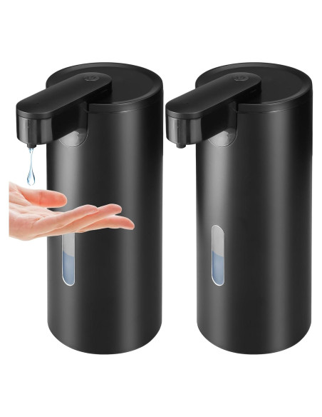 Dispensador Automático de Jabón VZZNN 340ml Acero Inoxidable Negro