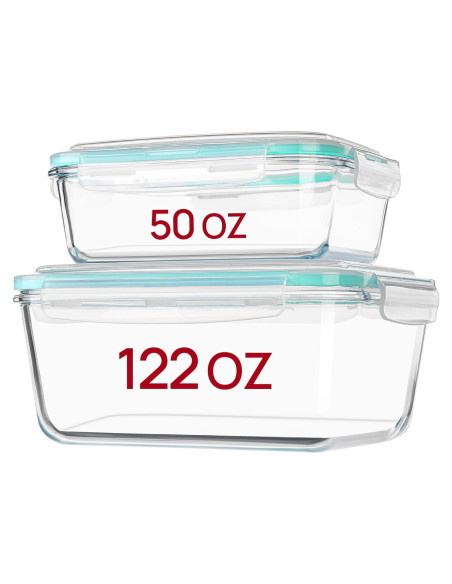 Contenedores de Almacenamiento de Vidrio Vtopmart 3.6L y 1.5L