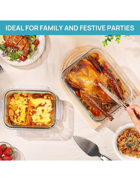 Contenedores de Almacenamiento de Vidrio Vtopmart 3.6L y 1.5L