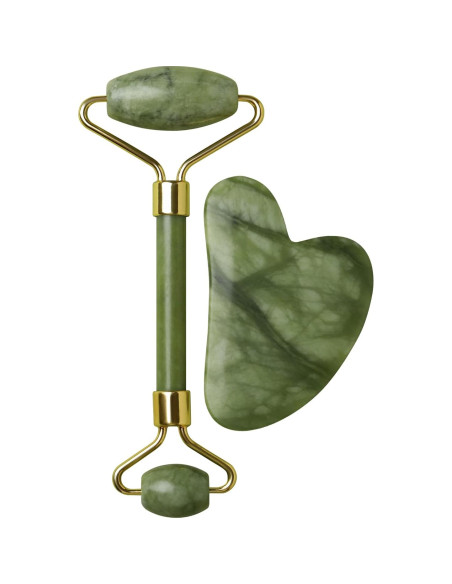 Rodillo de Jade y Gua Sha BeautyFrizz - Set de Cuidado Facial Rodillo de Jade y Gua Sha BeautyFrizz - Set de Cuidado Facial