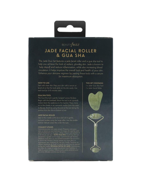 Rodillo de Jade y Gua Sha BeautyFrizz - Set de Cuidado Facial Rodillo de Jade y Gua Sha BeautyFrizz - Set de Cuidado Facial
