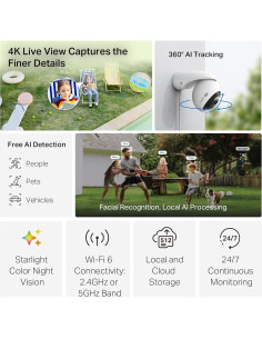 Cámara de Seguridad Tapo C560WS 4K 8MP con Pan/Tilt y IA 2