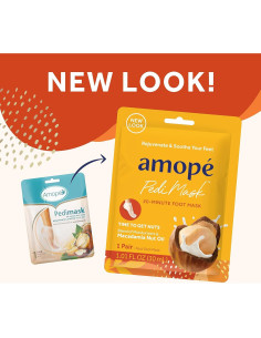 Mascarilla para Pies Amopé 20 Minutos Hidratante 3 Pares 2