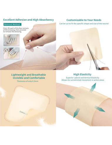 Vendaje Hidrocoloide Dimora 10 Parches 10x10 cm Estéril Impermeable