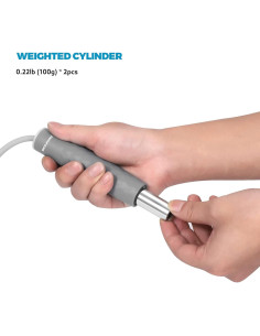 Cuerda de Saltar con Peso BONMIXC 0.45 kg Ajustable para Fitness 2