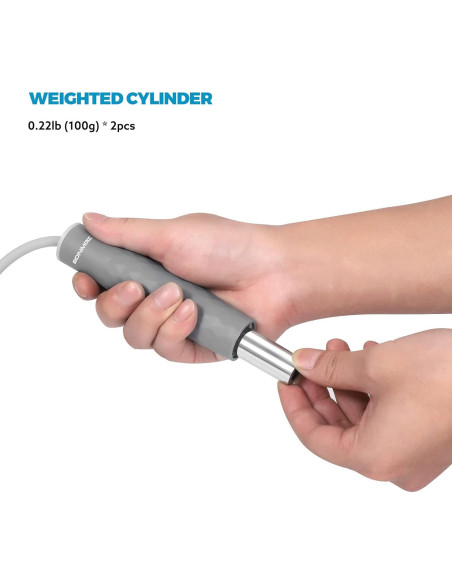 Cuerda de Saltar con Peso BONMIXC 0.45 kg Ajustable para Fitness