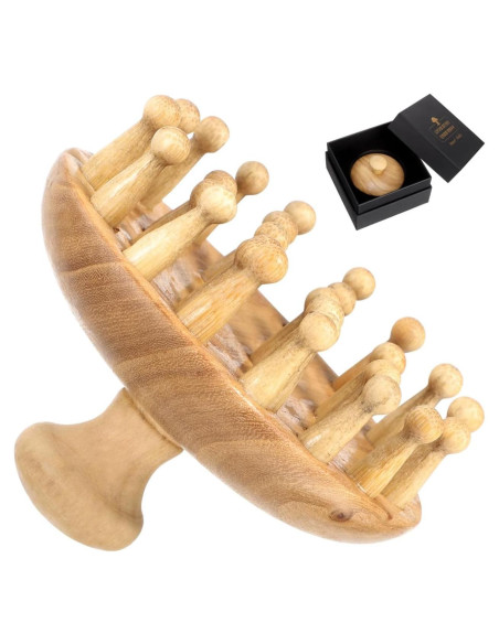 Peine de Madera GLEAVI para Masaje y Cuidado del Cabello