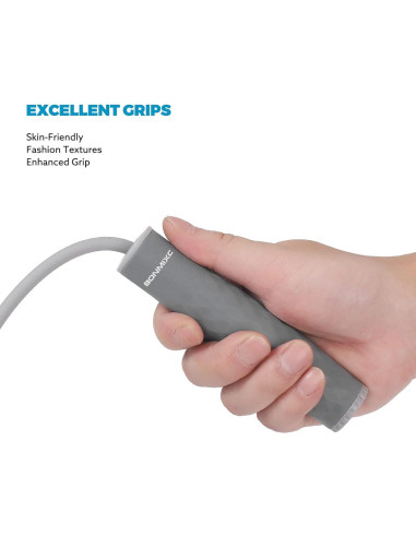 Cuerda de Saltar con Peso BONMIXC 0.45 kg Ajustable para Fitness