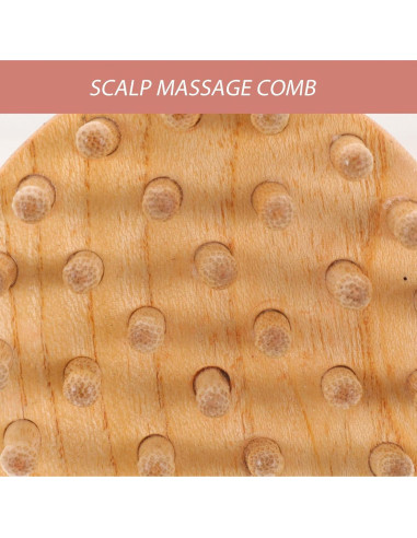 Peine de Madera GLEAVI para Masaje y Cuidado del Cabello