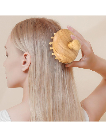 Peine de Madera GLEAVI para Masaje y Cuidado del Cabello