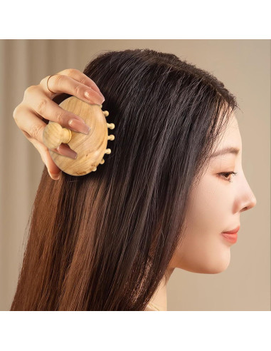 Peine de Madera GLEAVI para Masaje y Cuidado del Cabello