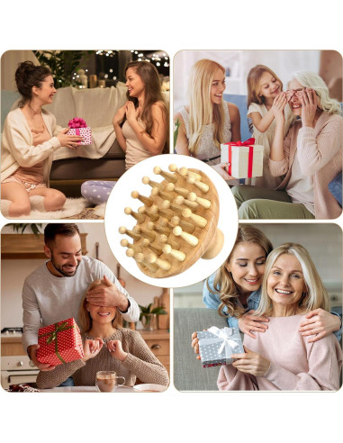 Peine de Madera GLEAVI para Masaje y Cuidado del Cabello