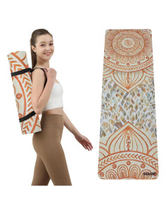 Alfombrilla de Yoga Antideslizante WUWAN 183x61cm 8mm TPE