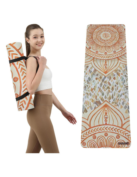 Alfombrilla de Yoga Antideslizante WUWAN 183x61cm 8mm TPE
