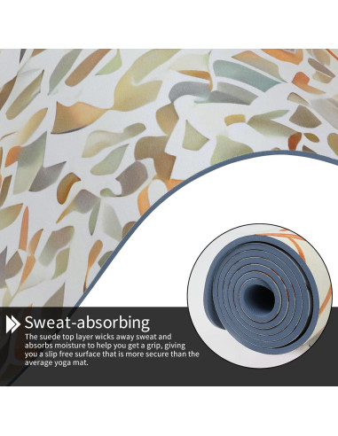 Alfombrilla de Yoga Antideslizante WUWAN 183x61cm 8mm TPE