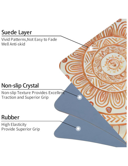 Alfombrilla de Yoga Antideslizante WUWAN 183x61cm 8mm TPE