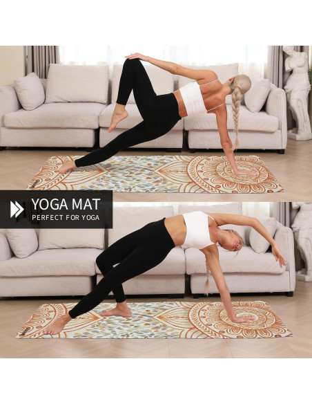 Alfombrilla de Yoga Antideslizante WUWAN 183x61cm 8mm TPE