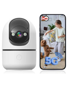 Cámara de Seguridad Interior WiFi 2K JWQPO con Visión Nocturna