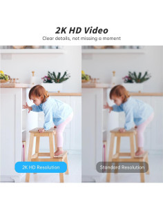 Cámara de Seguridad Interior WiFi 2K JWQPO con Visión Nocturna 2