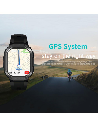 Reloj Inteligente 4G LTE Pyrrhionia con GPS y Pantalla AMOLED 2.13"
