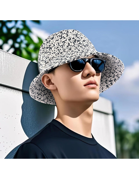 Sombrero de Cubo de Algodón para Mujer y Hombre - Playa