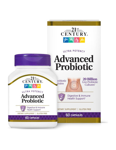 Cápsulas Probioticas 21st Century 60 Unidades 20 Mil Millones