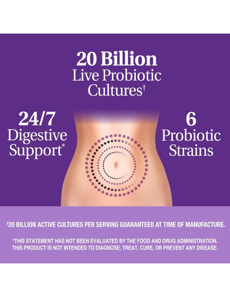 Cápsulas Probioticas 21st Century 60 Unidades 20 Mil Millones