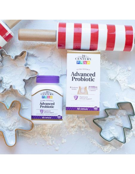 Cápsulas Probioticas 21st Century 60 Unidades 20 Mil Millones