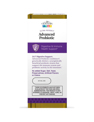 Cápsulas Probioticas 21st Century 60 Unidades 20 Mil Millones