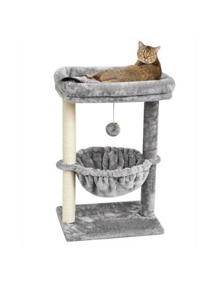 Árbol para Gatos SYANDLVY Torre de Actividad Gris 40.96x66.04cm Árbol para Gatos SYANDLVY Torre de Actividad Gris 40.96x66.04cm