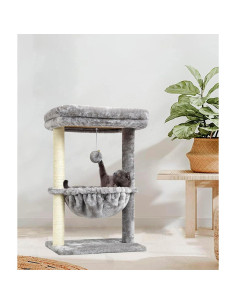 Árbol para Gatos SYANDLVY Torre de Actividad Gris 40.96x66.04cm 2