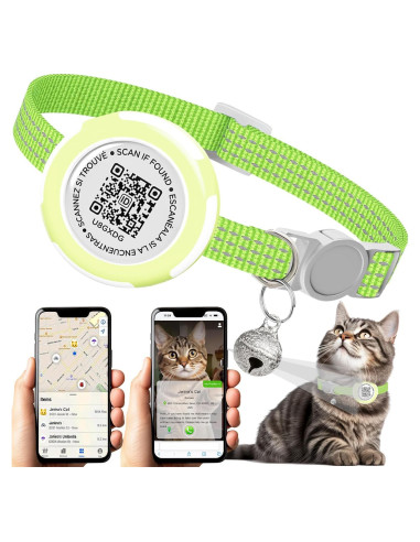 Collar para Gato HENGSHEYUE con Soporte Airtag Impermeable 20-32cm