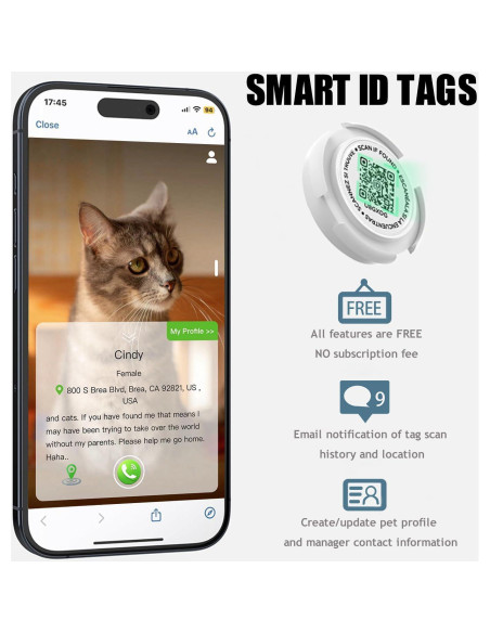 Collar para Gato HENGSHEYUE con Soporte Airtag Impermeable 20-32cm