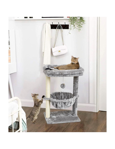 Árbol para Gatos SYANDLVY Torre de Actividad Gris 40.96x66.04cm Árbol para Gatos SYANDLVY Torre de Actividad Gris 40.96x66.04cm