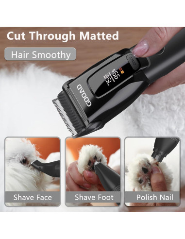 Cortadora de Perros Inalámbrica Gooad 7500rpm con Kit Completo
