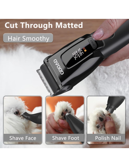 Cortadora de Perros Inalámbrica Gooad 7500rpm con Kit Completo