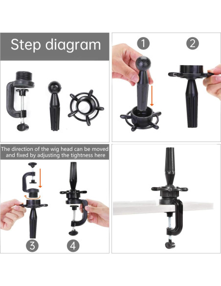 Cabeza de Maniquí de Lienzo de Corcho ZGCYSMHT 50 cm con Soporte