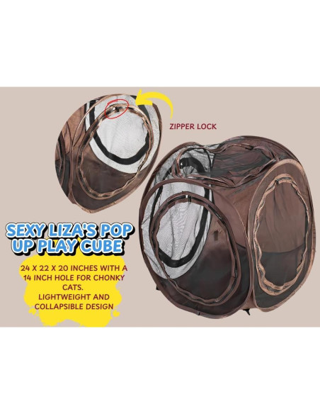 Cubo emergente para gatos Snarky Pets 61x56x51 cm con túnel