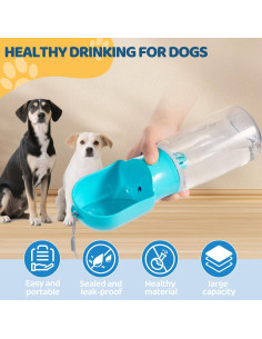 Botella de Agua y Comida para Perros Pyrrion 320ml/500ml 2