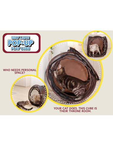 Cubo emergente para gatos Snarky Pets 61x56x51 cm con túnel