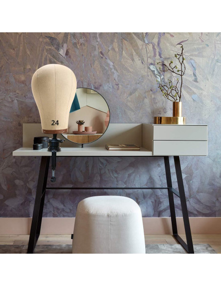 Cabeza de Maniquí de Lienzo de Corcho ZGCYSMHT 50 cm con Soporte