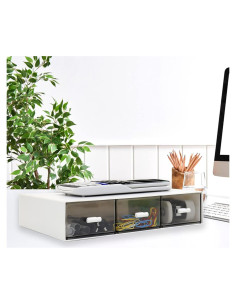 Organizador de Escritorio Daoeny Blanco 3 Cajones Apilable