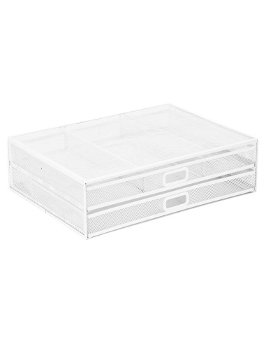 Soporte Elevador de Monitor Mount-It! Blanco con Cajones