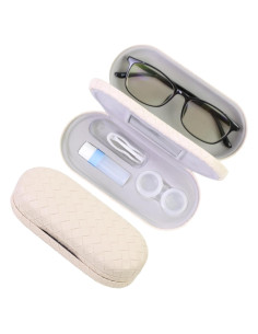 Estuche 2 en 1 para Lentes de Contacto y Gafas SCYJH Blanco