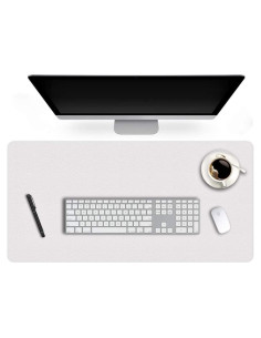 Alfombrilla de Escritorio 24x48" Easy Easy Life Cuero PU Blanco