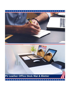 Alfombrilla de Escritorio 24x48" Easy Easy Life Cuero PU Blanco 2