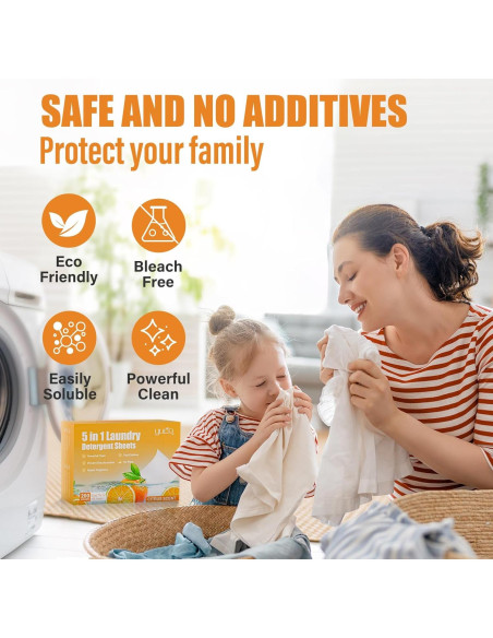 Hojas de Detergente Ecológicas YUCO 200 Cargas Aroma Cítricos